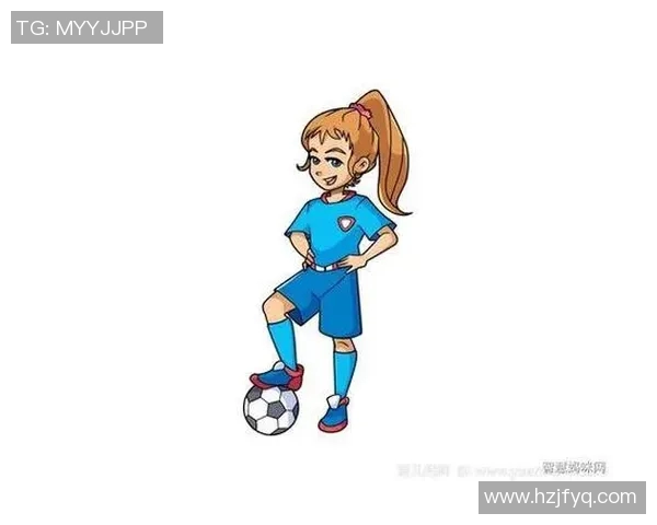 三位足球明星动漫女孩并肩作战展现青春活力与竞技风采